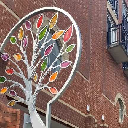 Art Walk - Stained glass sculpture